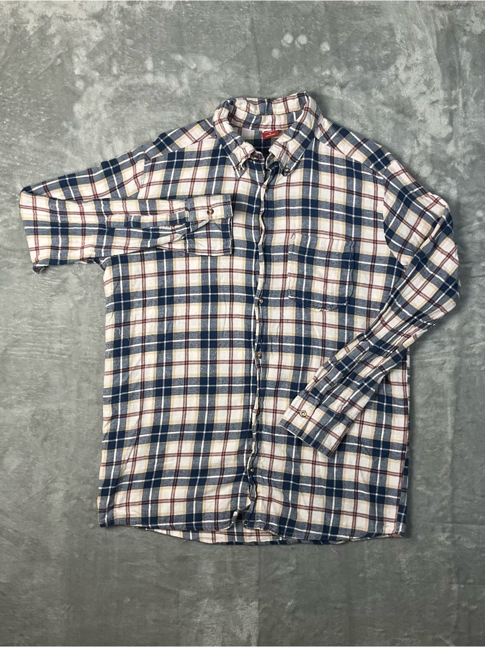 Junction West Flannel Shirt Men’s M Plaid Button Up Shirt Long Sleeve Casual